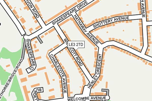 LE3 2TD map - OS OpenMap – Local (Ordnance Survey)