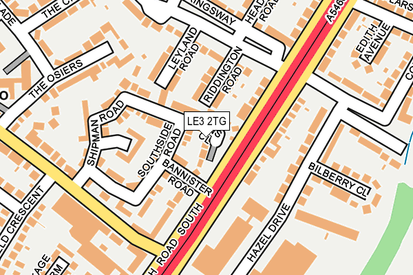 LE3 2TG map - OS OpenMap – Local (Ordnance Survey)