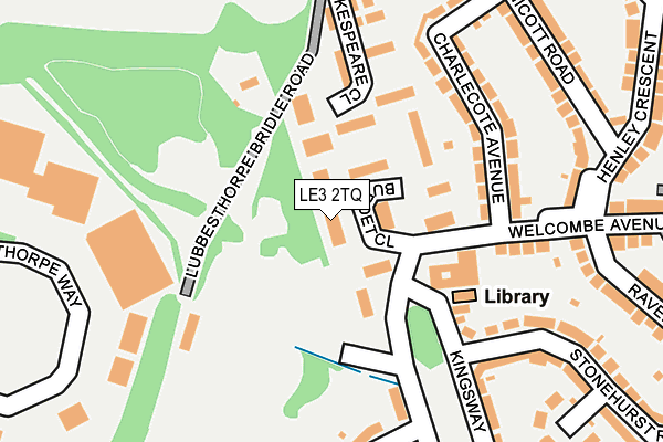 LE3 2TQ map - OS OpenMap – Local (Ordnance Survey)