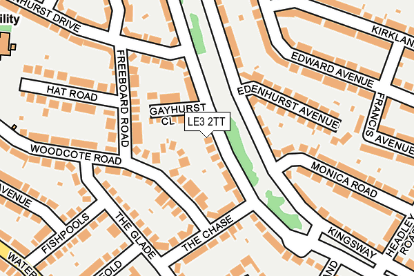 LE3 2TT map - OS OpenMap – Local (Ordnance Survey)