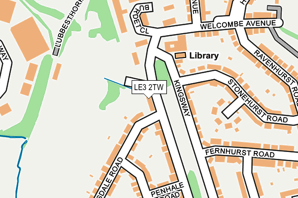 LE3 2TW map - OS OpenMap – Local (Ordnance Survey)