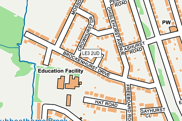 LE3 2UD map - OS OpenMap – Local (Ordnance Survey)