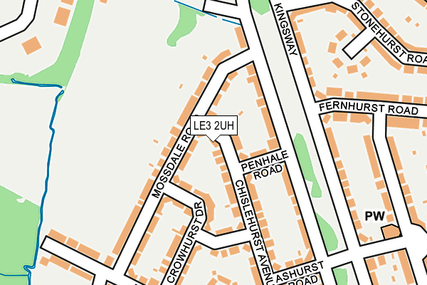 LE3 2UH map - OS OpenMap – Local (Ordnance Survey)