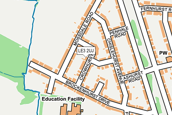 LE3 2UJ map - OS OpenMap – Local (Ordnance Survey)