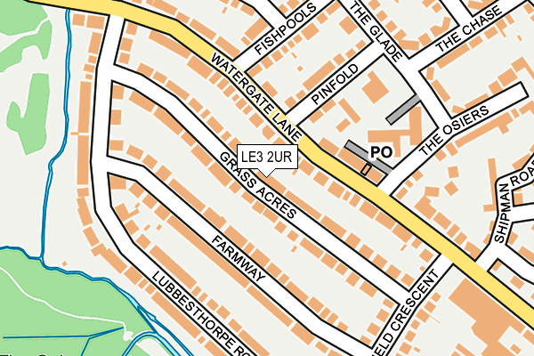 LE3 2UR map - OS OpenMap – Local (Ordnance Survey)
