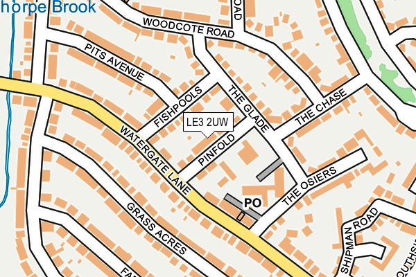 LE3 2UW map - OS OpenMap – Local (Ordnance Survey)