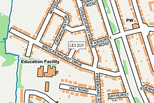 LE3 2UY map - OS OpenMap – Local (Ordnance Survey)