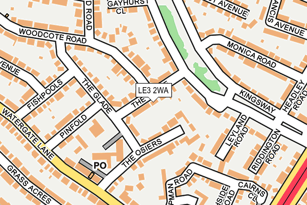 LE3 2WA map - OS OpenMap – Local (Ordnance Survey)