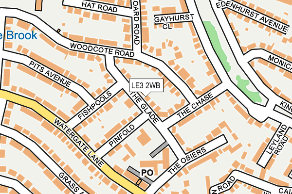 LE3 2WB map - OS OpenMap – Local (Ordnance Survey)
