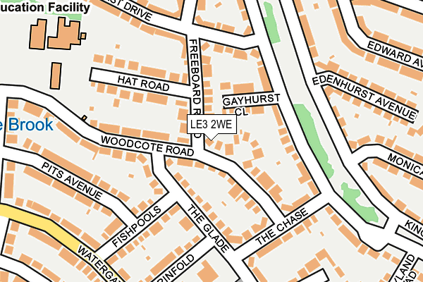 LE3 2WE map - OS OpenMap – Local (Ordnance Survey)