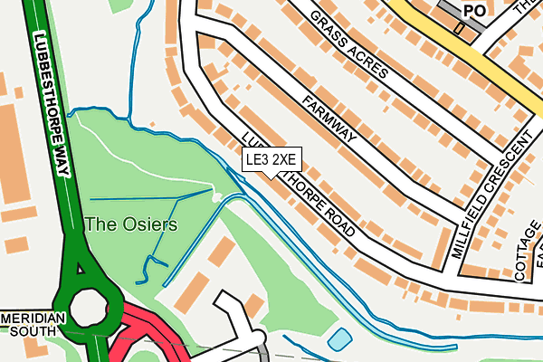 LE3 2XE map - OS OpenMap – Local (Ordnance Survey)