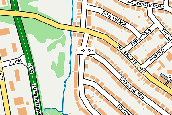 LE3 2XF map - OS OpenMap – Local (Ordnance Survey)