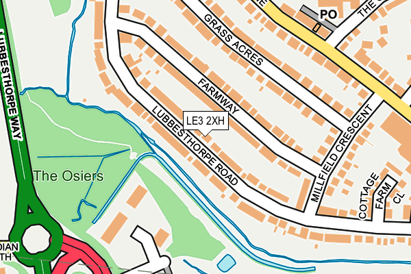 LE3 2XH map - OS OpenMap – Local (Ordnance Survey)