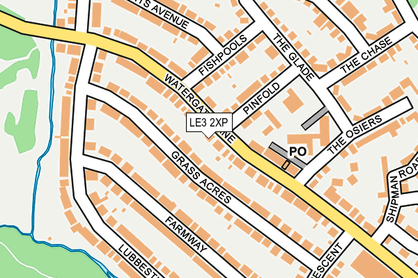 LE3 2XP map - OS OpenMap – Local (Ordnance Survey)
