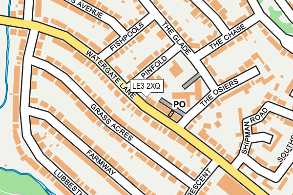 LE3 2XQ map - OS OpenMap – Local (Ordnance Survey)