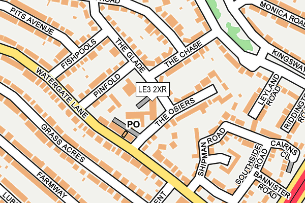 LE3 2XR map - OS OpenMap – Local (Ordnance Survey)