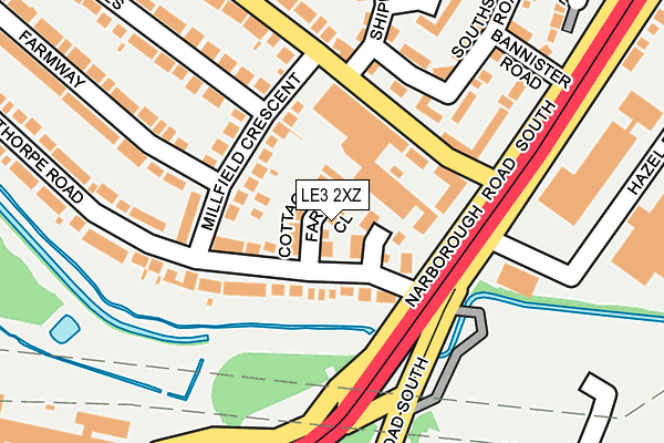 LE3 2XZ map - OS OpenMap – Local (Ordnance Survey)