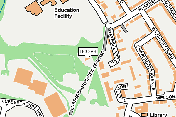 LE3 3AH map - OS OpenMap – Local (Ordnance Survey)