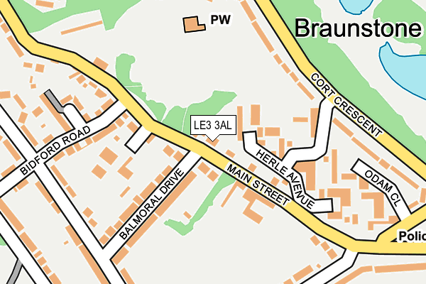 LE3 3AL map - OS OpenMap – Local (Ordnance Survey)