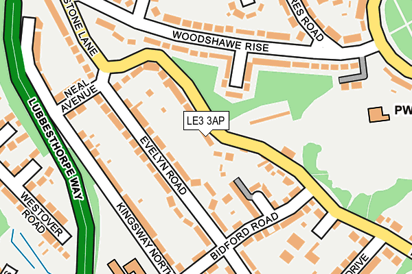 LE3 3AP map - OS OpenMap – Local (Ordnance Survey)