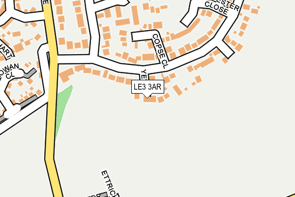 LE3 3AR map - OS OpenMap – Local (Ordnance Survey)