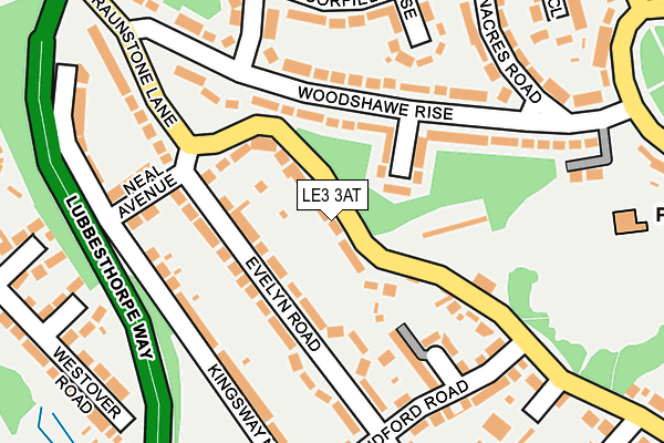 LE3 3AT map - OS OpenMap – Local (Ordnance Survey)