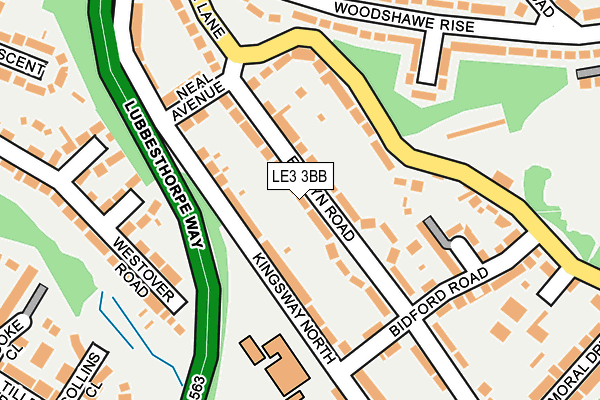 LE3 3BB map - OS OpenMap – Local (Ordnance Survey)