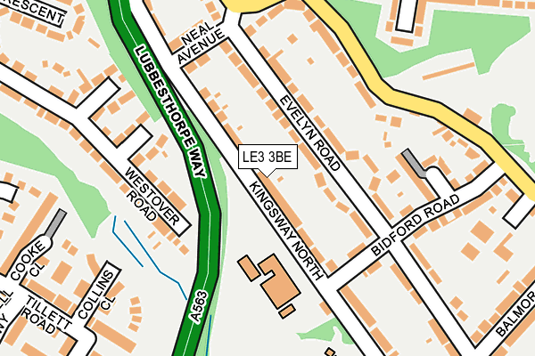 LE3 3BE map - OS OpenMap – Local (Ordnance Survey)