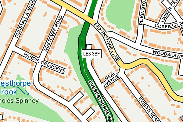LE3 3BF map - OS OpenMap – Local (Ordnance Survey)