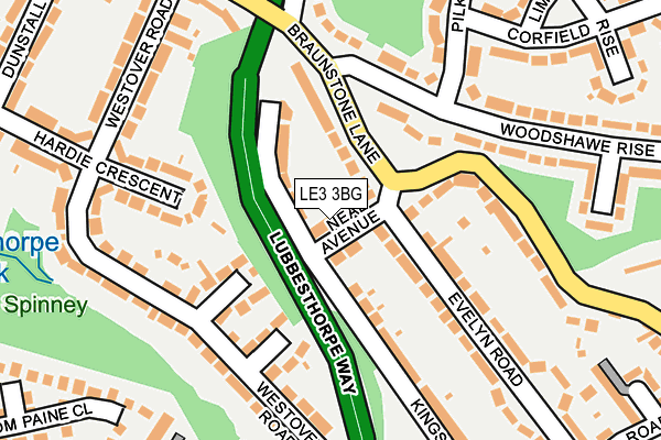 LE3 3BG map - OS OpenMap – Local (Ordnance Survey)