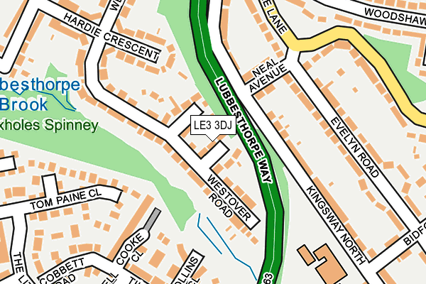 LE3 3DJ map - OS OpenMap – Local (Ordnance Survey)