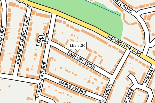 LE3 3DR map - OS OpenMap – Local (Ordnance Survey)