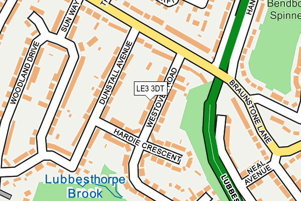 LE3 3DT map - OS OpenMap – Local (Ordnance Survey)