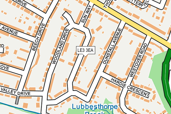 LE3 3EA map - OS OpenMap – Local (Ordnance Survey)