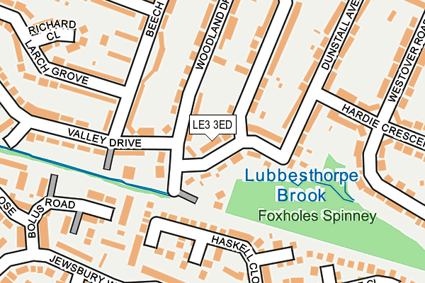 LE3 3ED map - OS OpenMap – Local (Ordnance Survey)