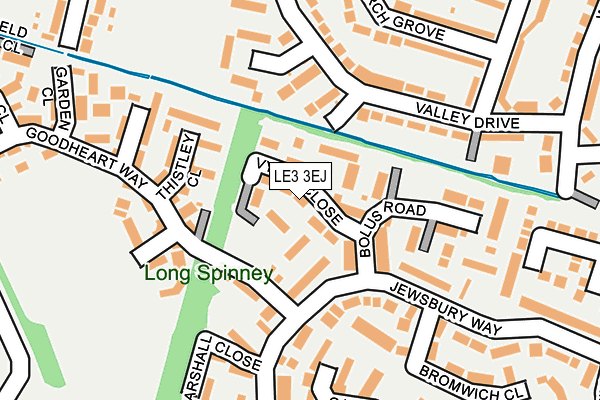 LE3 3EJ map - OS OpenMap – Local (Ordnance Survey)