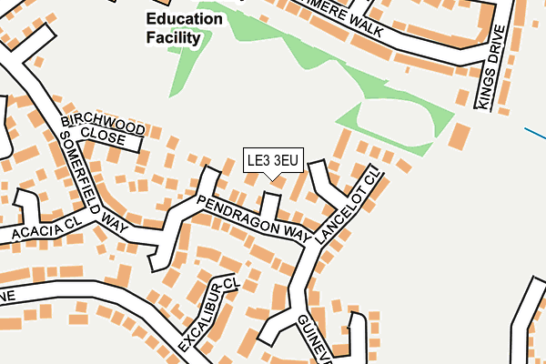 LE3 3EU map - OS OpenMap – Local (Ordnance Survey)