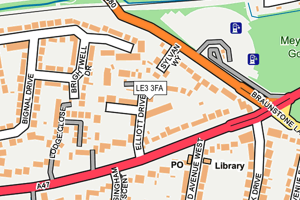 LE3 3FA map - OS OpenMap – Local (Ordnance Survey)