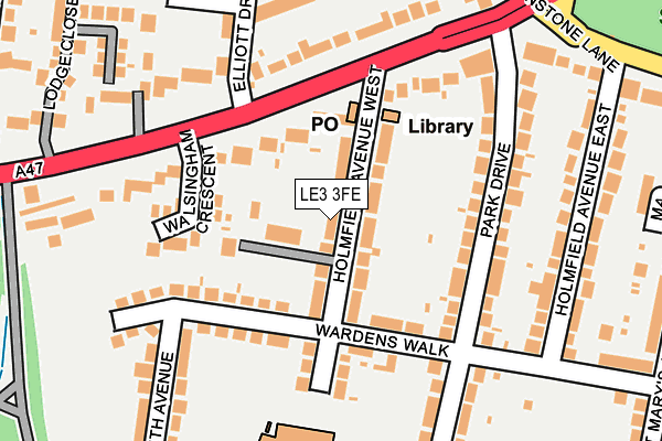 LE3 3FE map - OS OpenMap – Local (Ordnance Survey)