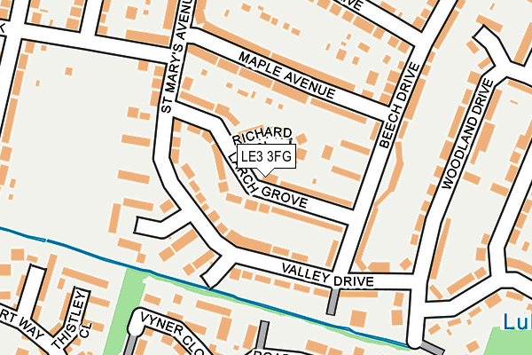 LE3 3FG map - OS OpenMap – Local (Ordnance Survey)