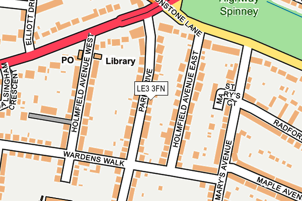 LE3 3FN map - OS OpenMap – Local (Ordnance Survey)