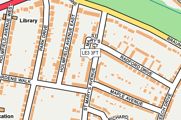 LE3 3FT map - OS OpenMap – Local (Ordnance Survey)