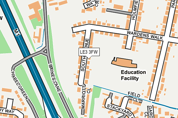 LE3 3FW map - OS OpenMap – Local (Ordnance Survey)