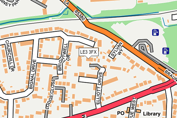 LE3 3FX map - OS OpenMap – Local (Ordnance Survey)