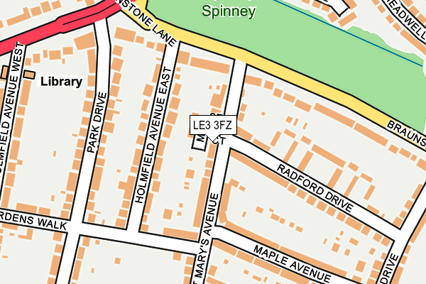 LE3 3FZ map - OS OpenMap – Local (Ordnance Survey)