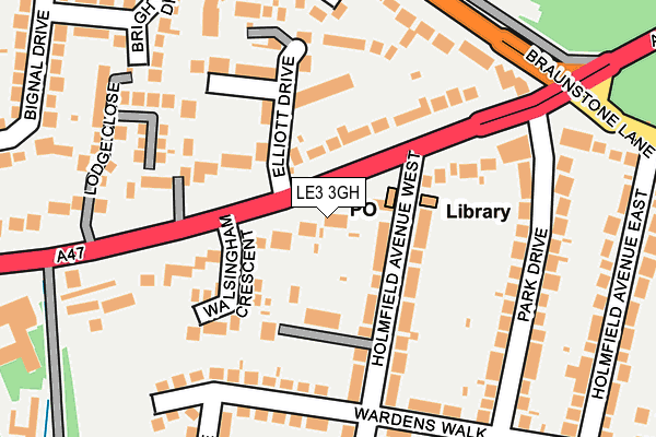 LE3 3GH map - OS OpenMap – Local (Ordnance Survey)