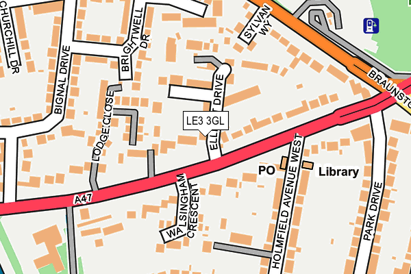 LE3 3GL map - OS OpenMap – Local (Ordnance Survey)