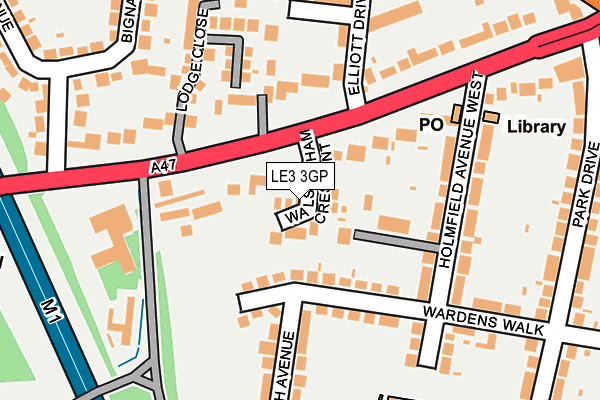 LE3 3GP map - OS OpenMap – Local (Ordnance Survey)