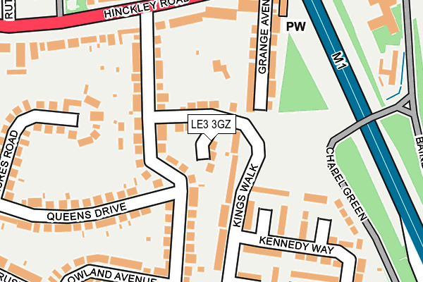LE3 3GZ map - OS OpenMap – Local (Ordnance Survey)