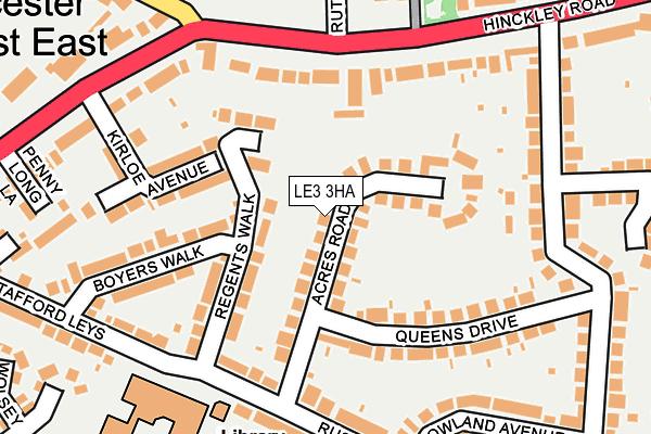 LE3 3HA map - OS OpenMap – Local (Ordnance Survey)